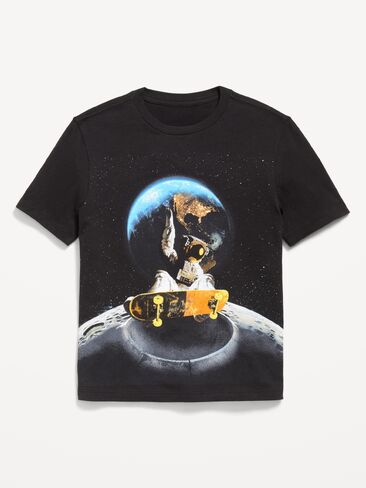 Old Navy Short-Sleeve Graphic T-Shirt for Boys - Black in Kuwait