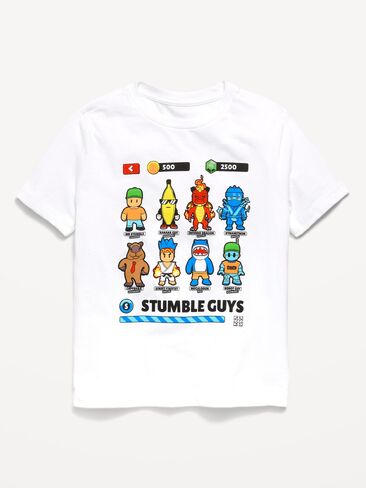 تي شيرت برسوم محايدة للجنسين من Old Navy Stumble Guys™ للأطفال - زنابق بيضاء in Kuwait