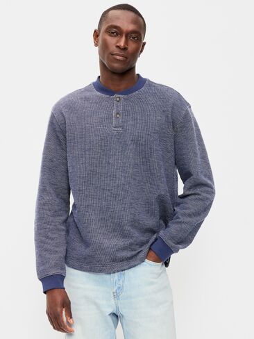 تي شيرت Old Navy Workwear Fleece Henley - الحياة الليلية in Kuwait