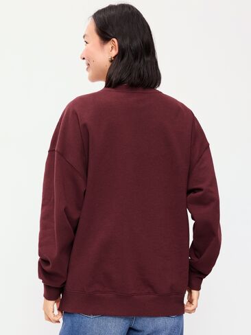Old Navy SoComfy Oversized Crew-Neck Sweatshirt - Reddy Or Not in Kuwait
