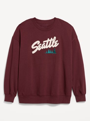 Old Navy SoComfy Oversized Crew-Neck Sweatshirt - Reddy Or Not in Kuwait