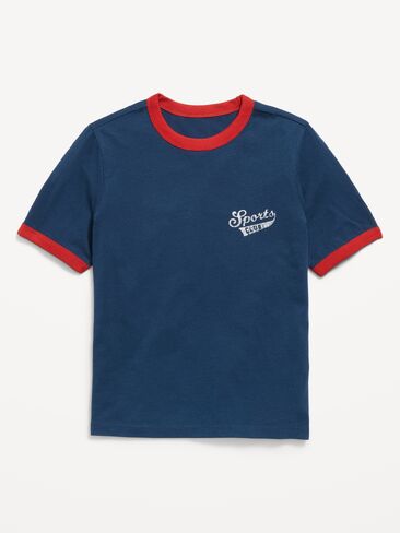 تي شيرت Old Navy Softest بأكمام قصيرة ورسوم جرافيك للأولاد - ليلة غامضة in Kuwait
