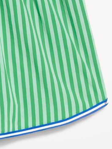 Old Navy Classic Poplin Boxer Pajama Shorts - Blue/Green Stripe in Kuwait