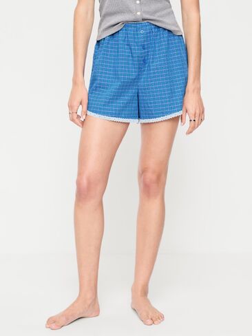شورت بيجامة بوكسر كلاسيكي من Old Navy - صغير أزرق منقوش in Kuwait