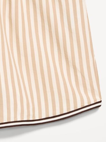 Old Navy Classic Poplin Boxer Pajama Shorts - Neutral Stripe in Kuwait