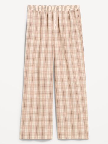 Old Navy Poplin Pajama Pant - Neutral Plaid in Kuwait
