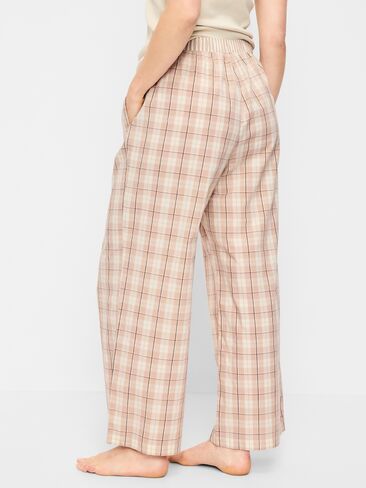 Old Navy Poplin Pajama Pant - Neutral Plaid in Kuwait