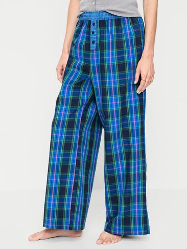 Old Navy Poplin Pajama Pant - Blue Plaid in Kuwait