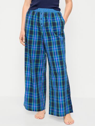 Old Navy Poplin Pajama Pant - Blue Plaid in Kuwait