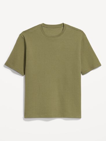 Old Navy Loose Short-Sleeve Textured Waffle T-Shirt - Dill Caper Green in Kuwait