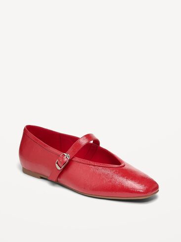 Old Navy Mary Jane Ballet Flats for Women - Moonfish Orange in Kuwait