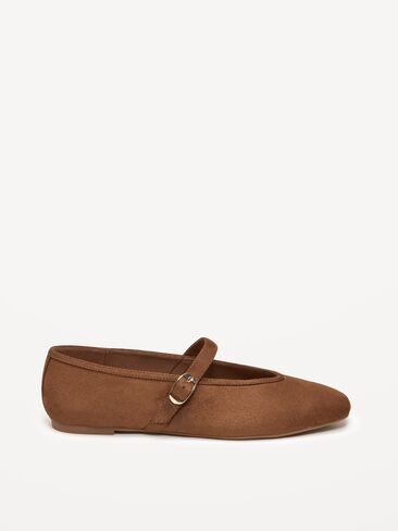 Old Navy Mary Jane Ballet Flats for Women - Chestnut in Kuwait