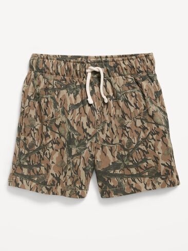 Old Navy Favorite Fleece Below Knee Jogger Shorts for Boys - Forest Camo in Kuwait