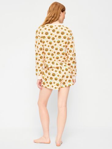 Old Navy Halloween Pajama T-Shirt and Shorts Set for Women - Pumpkins in Kuwait