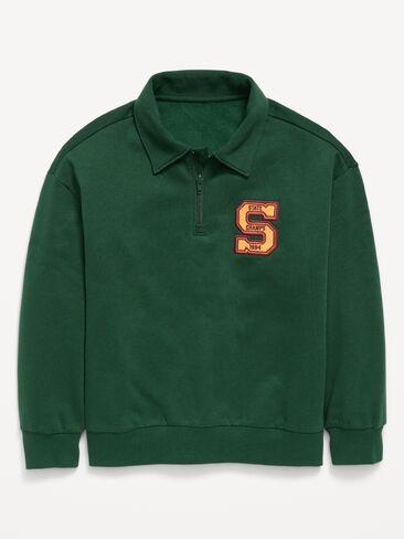 Old Navy Oversized Collared Fleece Quarter-Zip for Boys - Plant Life in Kuwait