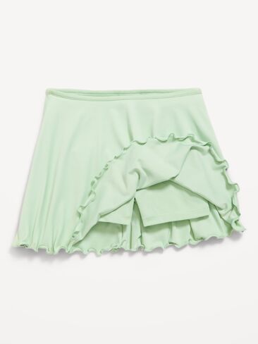 Old Navy High-Waisted StudioSmooth Ruffled Skort for Girls - Soft Aloe in Kuwait
