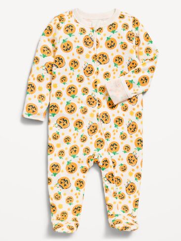 Old Navy 2-Way-Zip Sleep & Play Footed One-Piece for Baby - Pumpkins in Kuwait