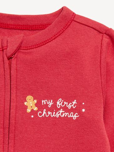 Old Navy 2-Way-Zip Sleep & Play Footed One-Piece for Baby - Christmastime in Kuwait