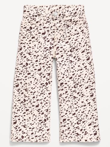 Old Navy Printed Super Baggy Wide-Leg Jeans for Toddler Girls - Animal Print in Kuwait