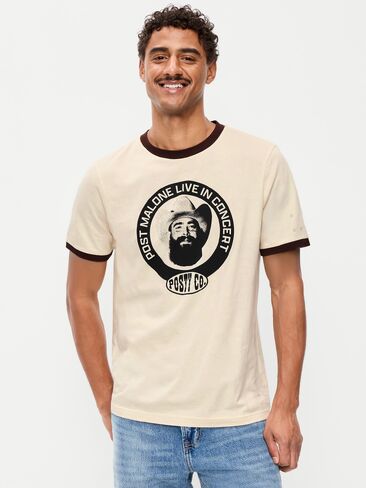 تي شيرت Old Navy Post Malone™ Ringer - Wish Bone in Kuwait