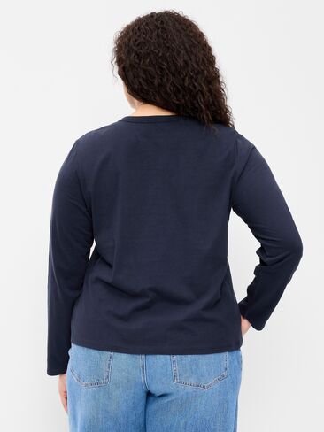 تي شيرت Old Navy EveryWear بأكمام طويلة - باللون البحري in Kuwait