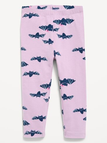 Old Navy Printed Full-Length Leggings for Toddler Girls - Purple Bats in Kuwait