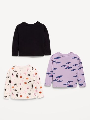 Old Navy Long-Sleeve T-Shirt 3-Pack for Toddler Girls - Halloween Party in Kuwait