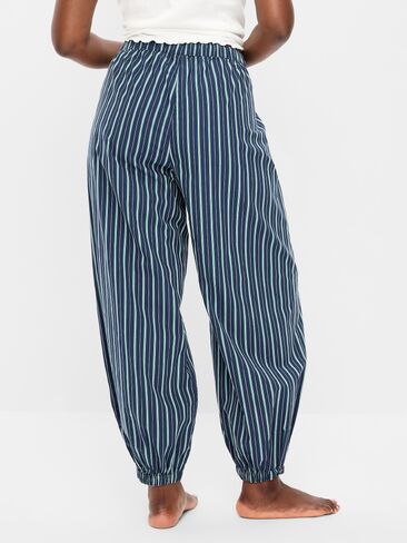بنطلون بالون من البوبلين ذو اللون الداكن من Old Navy - شريط كحلي in Kuwait