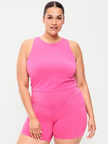 Old Navy Light Support PowerChill High-Neck Racerback Sports Bra - Dragonfruit in Kuwait