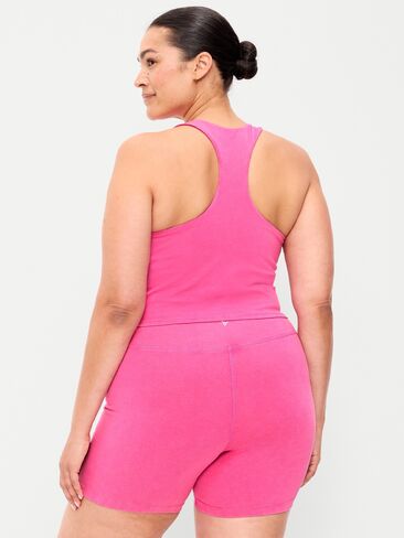 Old Navy Light Support PowerChill High-Neck Racerback Sports Bra - Dragonfruit in Kuwait