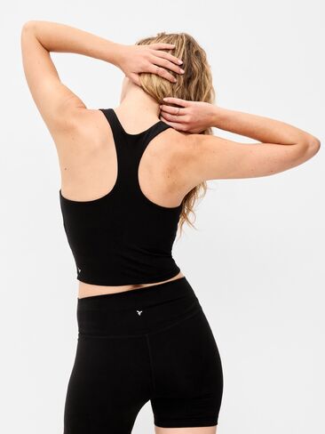 حمالة صدر رياضية Old Navy Light Support PowerChill برقبة عالية Racerback - بلاك جاك in Kuwait