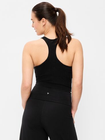 حمالة صدر رياضية Old Navy Light Support PowerChill برقبة عالية Racerback - بلاك جاك in Kuwait