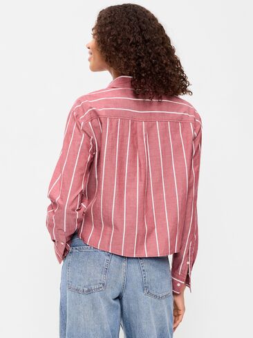قميص Old Navy قصير بأزرار - شريط بورجوندي in Kuwait