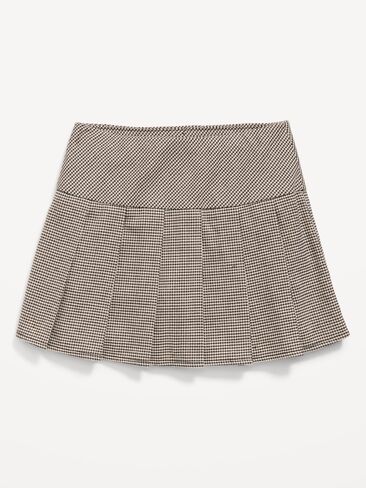 Old Navy Pleated Twill Skort for Girls - Houndstooth in Kuwait