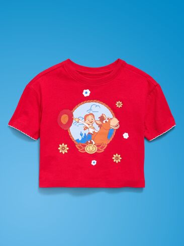 Old Navy Old Navy x Pixar Toy Story Boxy Graphic T-Shirt for Toddler Girls - Red Buttons in Kuwait