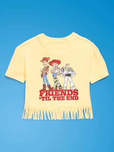 Old Navy Old Navy x Pixar Toy Story Graphic Fringed-Hem T-Shirt for Toddler Girls - Butter Yellow in Kuwait
