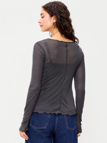 Old Navy Lettuce-Edge Tissue T-Shirt - Panther in Kuwait