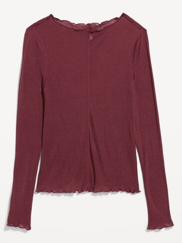 Old Navy Lettuce-Edge Tissue T-Shirt - Red Lacquer in Kuwait