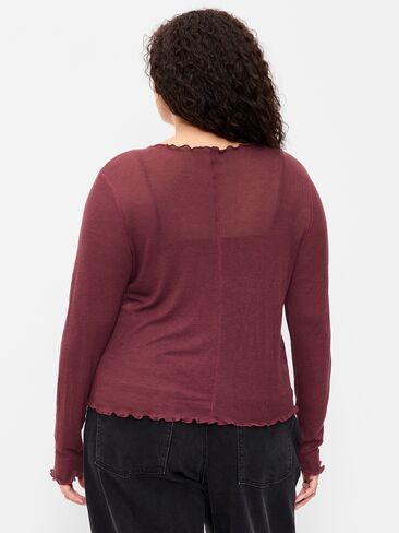 Old Navy Lettuce-Edge Tissue T-Shirt - Red Lacquer in Kuwait