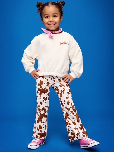 مجموعة سويت شيرت Old Navy Old Navy x Pixar Toy Story وبنطلون ضيق متوهج للفتيات الصغيرات - Creme De La Creme in Kuwait
