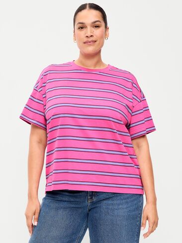 تي شيرت Old Navy Vintage برقبة دائرية - شريط وردي in Kuwait
