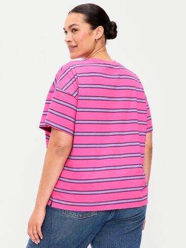 تي شيرت Old Navy Vintage برقبة دائرية - شريط وردي in Kuwait