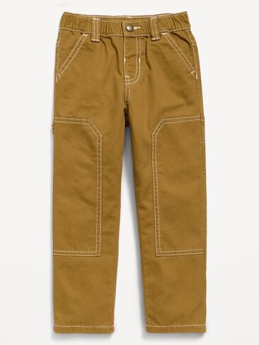 بنطال Old Navy Carpenter Utility Twill للأولاد الصغار - بني كراميل in Kuwait