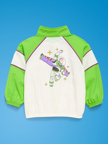 سترة واقية بسحاب كامل من Old Navy Old Navy x Pixar Toy Story للأولاد الصغار - ملح البحر/أخضر نيون in Kuwait