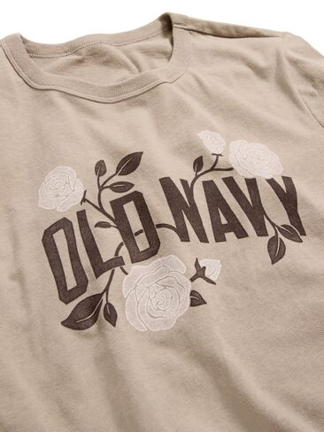 تي شيرت Old Navy EveryWear برقبة دائرية وشعار الماركة - شوكولاتة مملحة in Kuwait