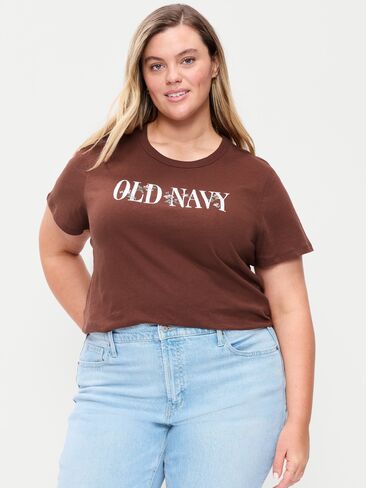 تي شيرت Old Navy EveryWear برقبة دائرية وشعار جرافيك - Coco de mer in Kuwait