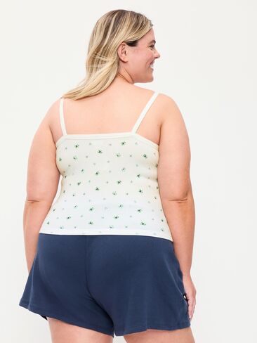 Old Navy Button-Down Cami Tank Top - White Floral in Kuwait