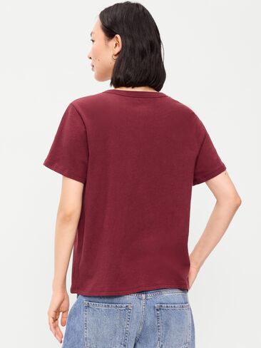 تي شيرت Old Navy EveryWear برقبة دائرية - طلاء أحمر in Kuwait