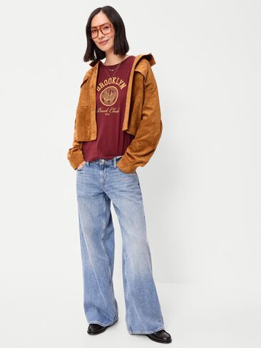 تي شيرت Old Navy EveryWear برقبة دائرية - طلاء أحمر in Kuwait