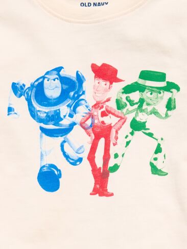 مجموعة تي شيرت وسروال قصير برسومات كبيرة الحجم من Old Navy x Pixar Toy Story للأولاد الصغار - ملح البحر in Kuwait